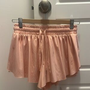 Super cute flowy athletic shorts (coral/ salmon color)